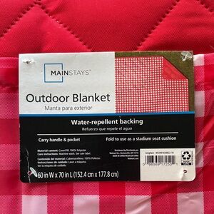 Mainstays Red Checkered Outdoor Blanket